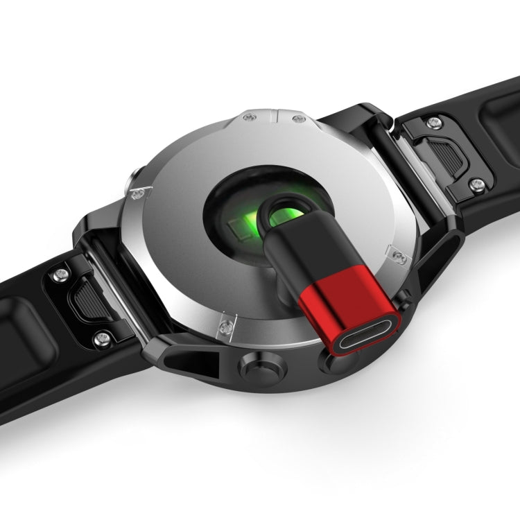 For Garmin Type-C / USB-C Female Watch Charging Adapter(Red) by bashfashion