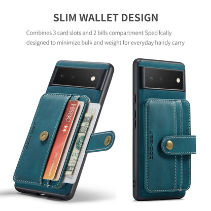 For Google Pixel 7 5G JEEHOOD RFID Anti-Theft Wallet Magnetic PU+TPU Phone Case(Blue) by JEEHOOD