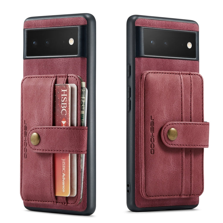 For Google Pixel 7 Pro 5G JEEHOOD RFID Anti-Theft Wallet Magnetic PU+TPU Phone Case(Red) by JEEHOOD