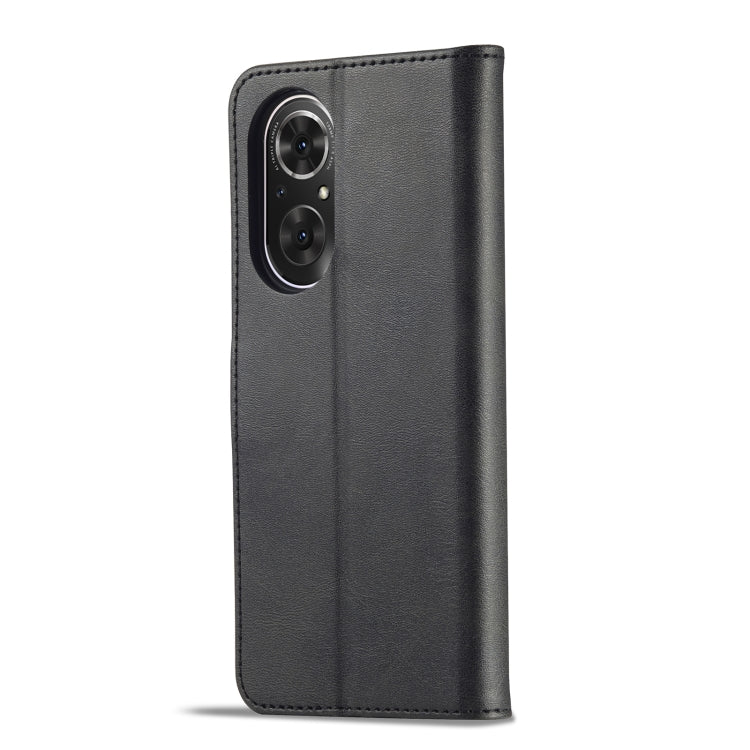 For Honor 50 SE LC.IMEEKE Calf Texture Leather Phone Case(Black) by LC.IMEEKE