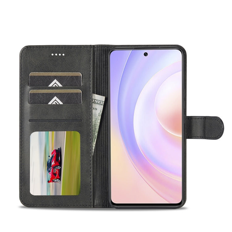 For Honor 50 SE LC.IMEEKE Calf Texture Leather Phone Case(Black) by LC.IMEEKE