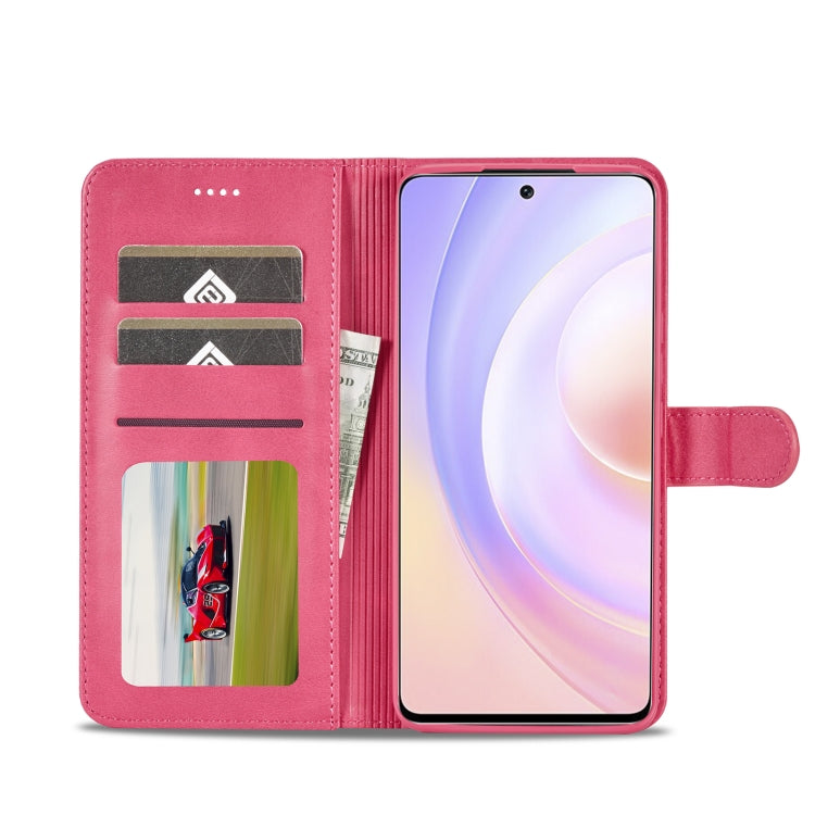 For Honor 50 SE LC.IMEEKE Calf Texture Leather Phone Case(Red) by LC.IMEEKE