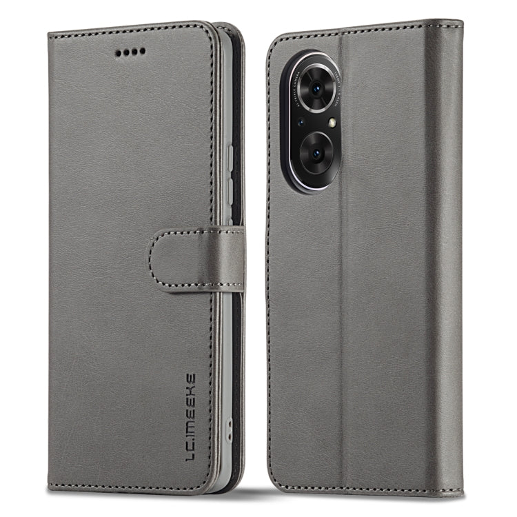 For Honor 50 SE LC.IMEEKE Calf Texture Leather Phone Case(Grey) by LC.IMEEKE