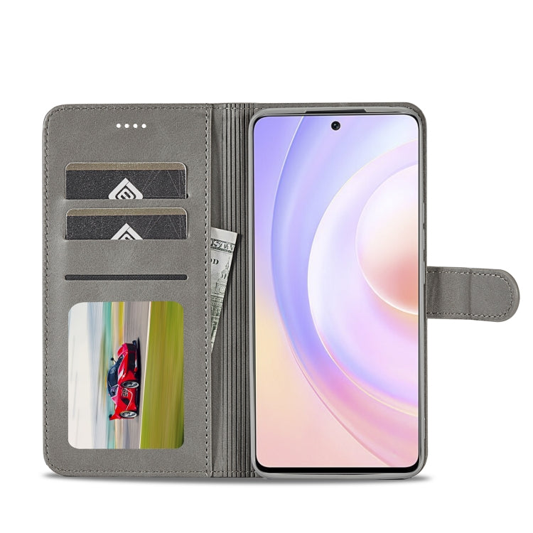 For Honor 50 SE LC.IMEEKE Calf Texture Leather Phone Case(Grey) by LC.IMEEKE