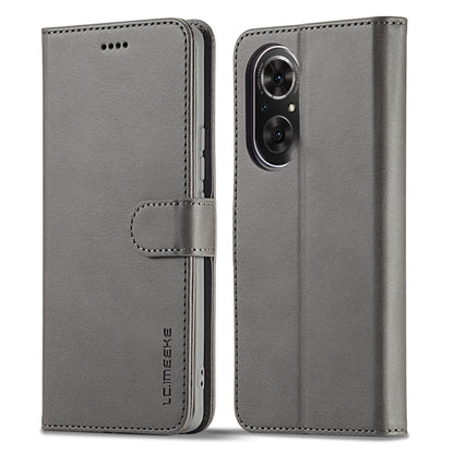 For Honor 50 SE LC.IMEEKE Calf Texture Leather Phone Case(Grey) by LC.IMEEKE