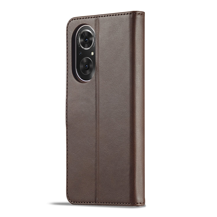 For Honor 50 SE LC.IMEEKE Calf Texture Leather Phone Case(Coffee) by LC.IMEEKE