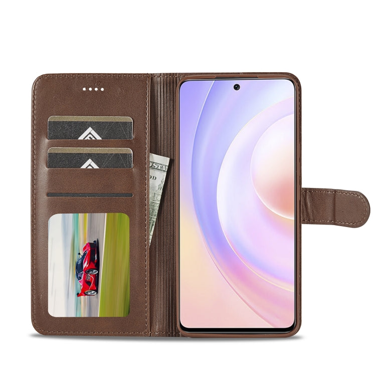 For Honor 50 SE LC.IMEEKE Calf Texture Leather Phone Case(Coffee) by LC.IMEEKE