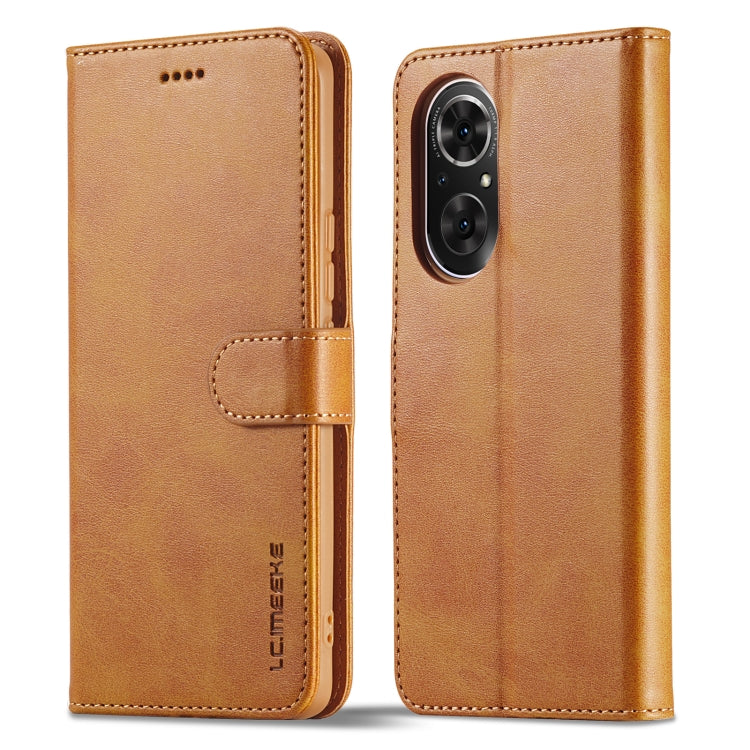 For Honor 50 SE LC.IMEEKE Calf Texture Leather Phone Case(Brown) by LC.IMEEKE