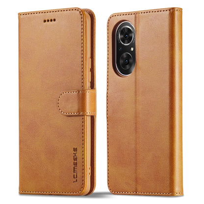 For Honor 50 SE LC.IMEEKE Calf Texture Leather Phone Case(Brown) by LC.IMEEKE