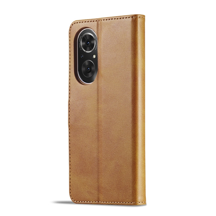 For Honor 50 SE LC.IMEEKE Calf Texture Leather Phone Case(Brown) by LC.IMEEKE