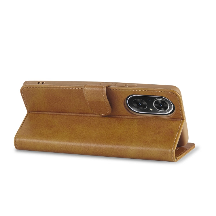 For Honor 50 SE LC.IMEEKE Calf Texture Leather Phone Case(Brown) by LC.IMEEKE