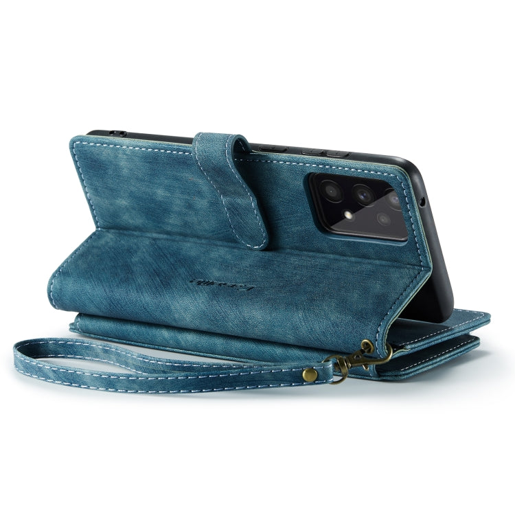 For Samsung Galaxy A53 5G CaseMe C30 Multifunctional Phone Leather Case with Holder & Card Slot & Wallet(Blue) by CaseMe