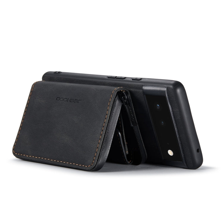 For Google Pixel 7 5G JEEHOOD Magnetic Zipper Wallet Phone Leather Case(Black) by JEEHOOD