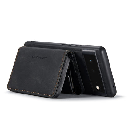 For Google Pixel 7 5G JEEHOOD Magnetic Zipper Wallet Phone Leather Case(Black) by JEEHOOD