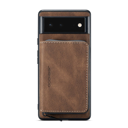 For Google Pixel 7 5G JEEHOOD Magnetic Zipper Wallet Phone Leather Case(Brown) by JEEHOOD