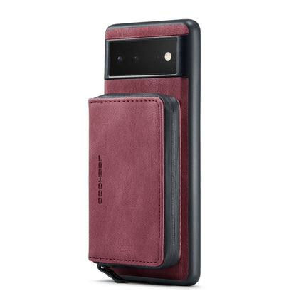 For Google Pixel 7 5G JEEHOOD Magnetic Zipper Wallet Phone Leather Case(Red) by JEEHOOD