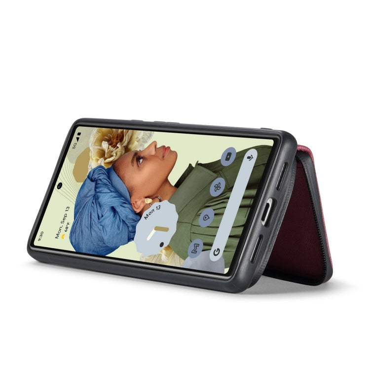 For Google Pixel 7 5G JEEHOOD Magnetic Zipper Wallet Phone Leather Case(Red) by JEEHOOD