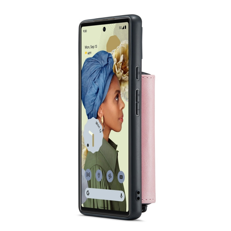 For Google Pixel 7 Pro 5G JEEHOOD Magnetic Zipper Wallet Phone Leather Case(Pink) by JEEHOOD