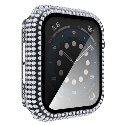 Diamond PC + Tempered Glass Watch Case For Apple Watch Series 6&SE&5&4 40mm(Transparent) by bashfashion