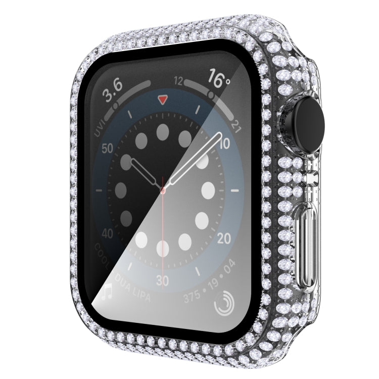 Diamond PC + Tempered Glass Watch Case For Apple Watch Series 6&SE&5&4 40mm(Transparent) by bashfashion
