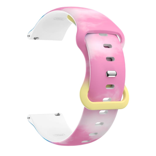 For Samsung Galaxy Watch Active Printing Butterfly Buckle Silicone Watch Band(Spring) by bashfashion