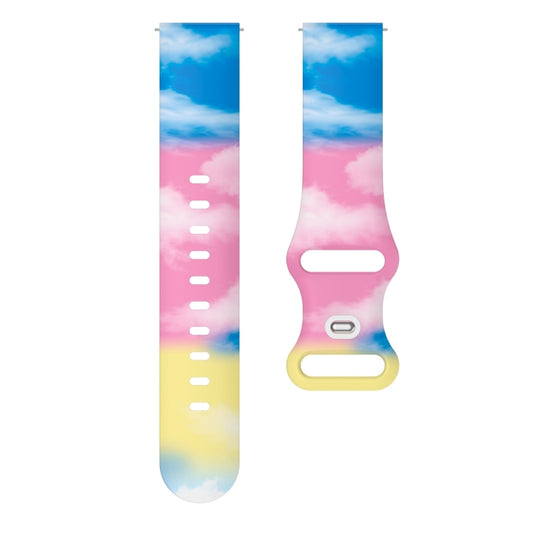 For Samsung Galaxy Watch Active Printing Butterfly Buckle Silicone Watch Band(Spring) by bashfashion