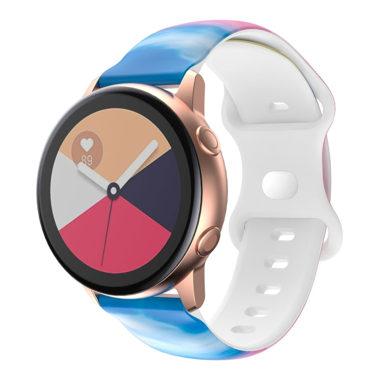 For Samsung Galaxy Watch Active Printing Butterfly Buckle Silicone Watch Band(Spring) by bashfashion