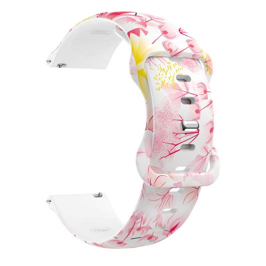 For Samsung Galaxy Watch Active Printing Butterfly Buckle Silicone Watch Band(Pink Dandelion) by bashfashion