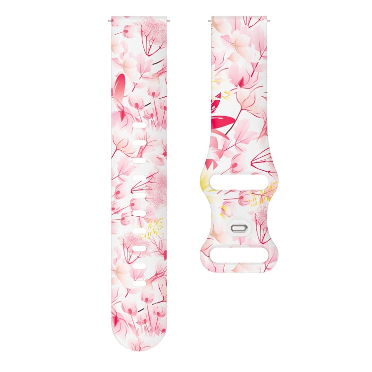 For Samsung Galaxy Watch Active Printing Butterfly Buckle Silicone Watch Band(Pink Dandelion) by bashfashion