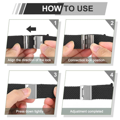 Nylon Braid Watch Band For Apple Watch Ultra 49mm&Watch Ultra 2 49mm / Series 9&8&7 45mm / SE 3&SE 2&6&SE&5&4 44mm / 3&2&1 42mm(Starlight Blue) by bashfashion