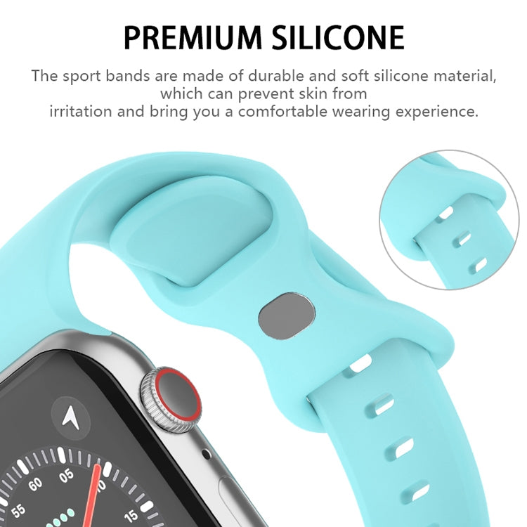 Butterfly Buckle Silicone Watch Band, Size: S For Apple Watch Series 9&8&7 41mm / SE 3&SE 2&6&SE&5&4 40mm / 3&2&1 38mm(Lavender Grey) by bashfashion