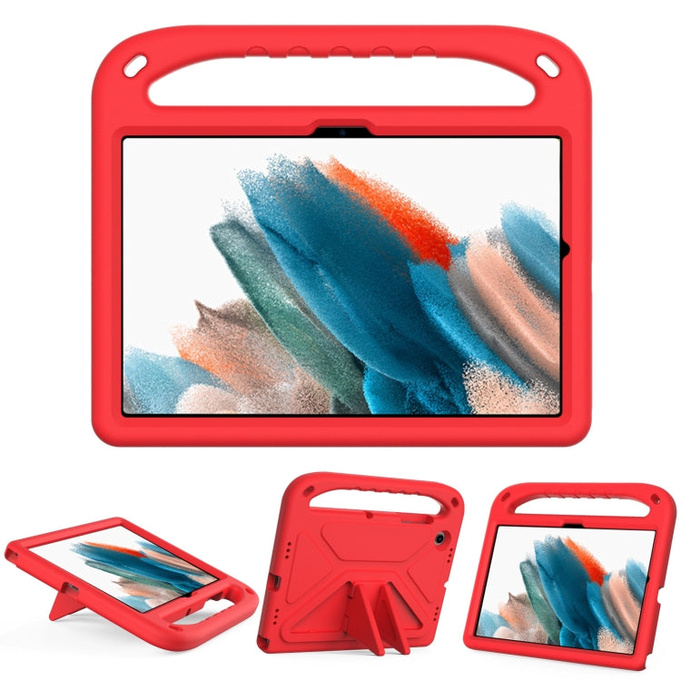 For Samsung Galaxy Tab A8 10.5 / X200 Handle EVA Shockproof Tablet Case with Holder(Red) by bashfashion