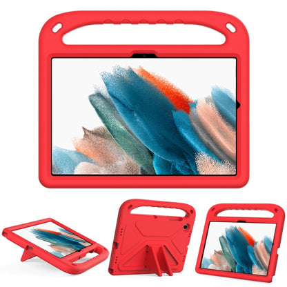 For Samsung Galaxy Tab A8 10.5 / X200 Handle EVA Shockproof Tablet Case with Holder(Red) by bashfashion