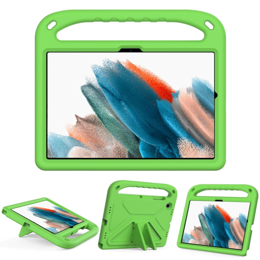 For Samsung Galaxy Tab A8 10.5 / X200 / X 205 / X207 Handle EVA Shockproof Tablet Case with Holder(Green) by bashfashion