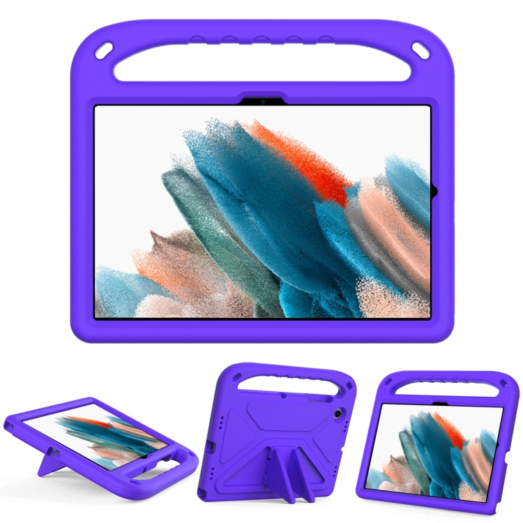 For Samsung Galaxy Tab A8 10.5 / X200 / X 205 / X207 Handle EVA Shockproof Tablet Case with Holder(Purple) by bashfashion