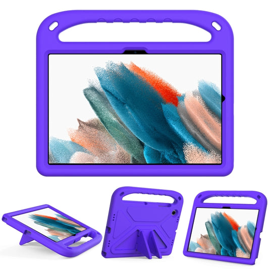 For Samsung Galaxy Tab A8 10.5 / X200 / X 205 / X207 Handle EVA Shockproof Tablet Case with Holder(Purple) by bashfashion