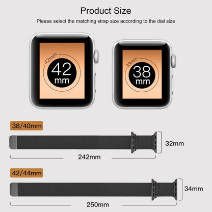 For Apple Watch Series 7 45mm / 6 & SE & 5 & 4 44mm / 3 & 2 & 1 42mm Mutural Milanese Stainless Steel Watch Band（Blue） by bashfashion