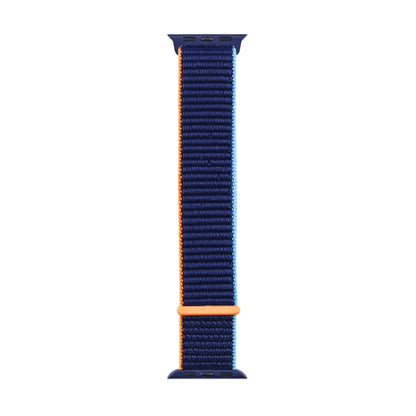 For Apple Watch Series 7 41mm / 6 & SE & 5 & 4 40mm / 3 & 2 & 1 38mm Mutural Nylon Watch Band(Dark Navy Blue) by bashfashion