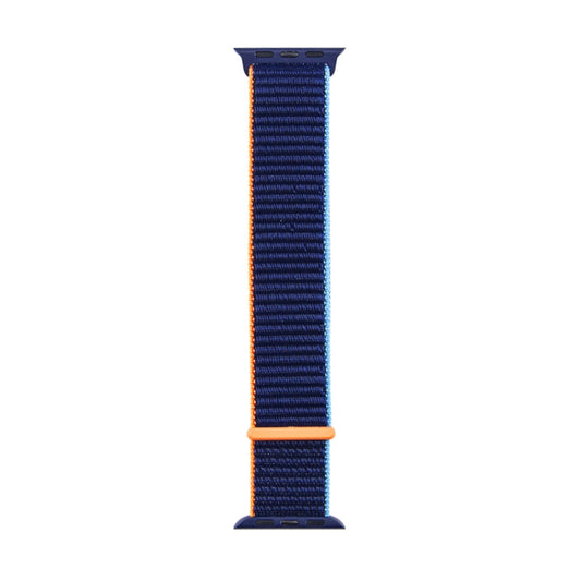 For Apple Watch Series 7 41mm / 6 & SE & 5 & 4 40mm / 3 & 2 & 1 38mm Mutural Nylon Watch Band(Dark Navy Blue) by bashfashion