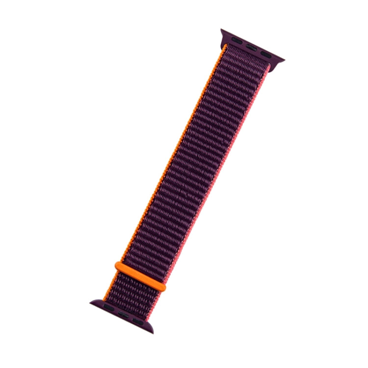 For Apple Watch Series 7 41mm / 6 & SE & 5 & 4 40mm / 3 & 2 & 1 38mm Mutural Nylon Watch Band(Plum Color) by bashfashion