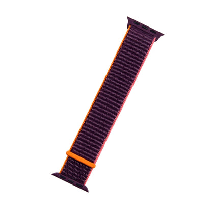 For Apple Watch Series 7 41mm / 6 & SE & 5 & 4 40mm / 3 & 2 & 1 38mm Mutural Nylon Watch Band(Plum Color) by bashfashion