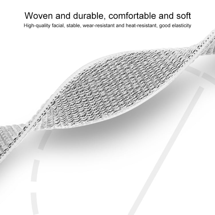 For Apple Watch Series 7 41mm / 6 & SE & 5 & 4 40mm / 3 & 2 & 1 38mm Mutural Nylon Watch Band(Charcoal Color) by bashfashion