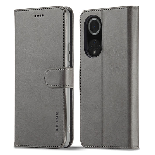 For Honor 50 / nova 9 LC.IMEEKE Calf Texture Leather Phone Case(Grey) by LC.IMEEKE