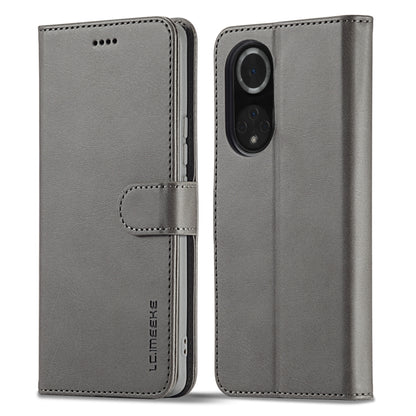 For Honor 50 Pro / nova 9 Pro LC.IMEEKE Calf Texture Leather Phone Case(Grey) by LC.IMEEKE