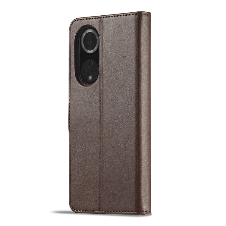 For Honor 50 Pro / nova 9 Pro LC.IMEEKE Calf Texture Leather Phone Case(Coffee) by LC.IMEEKE