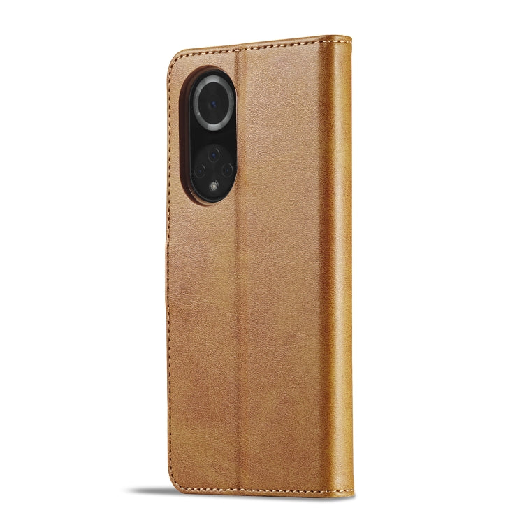 For Honor 50 Pro / nova 9 Pro LC.IMEEKE Calf Texture Leather Phone Case(Brown) by LC.IMEEKE