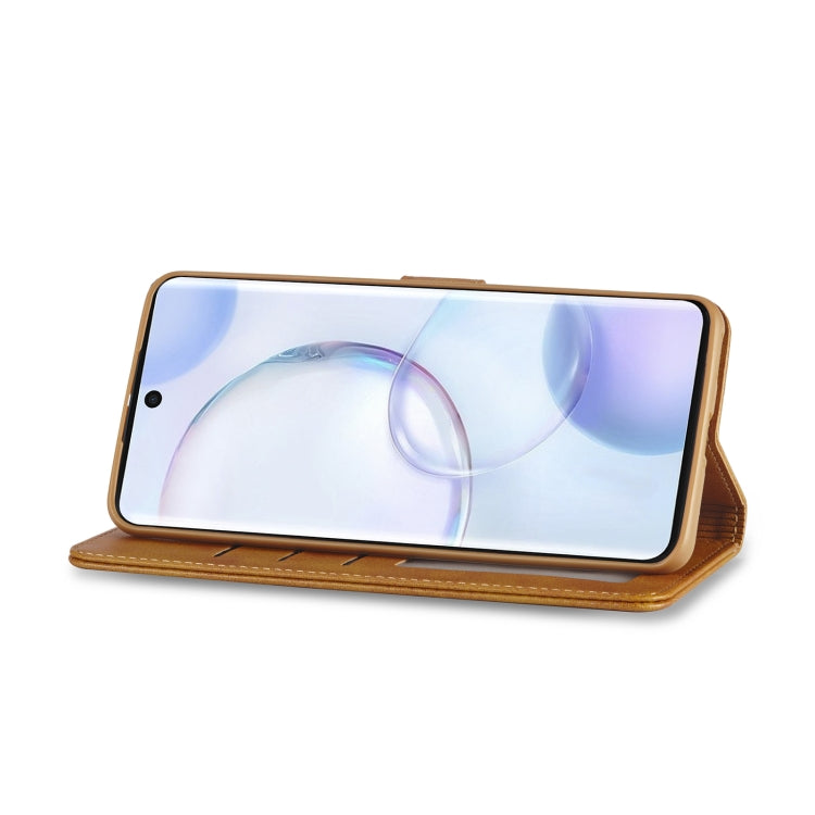 For Honor 50 Pro / nova 9 Pro LC.IMEEKE Calf Texture Leather Phone Case(Brown) by LC.IMEEKE