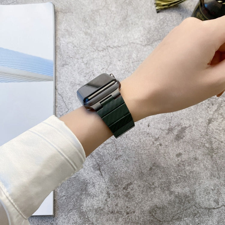 Carbon Fiber Texture Watch Band For Apple Watch Ultra 49mm&Watch Ultra 2 49mm / Series 9&8&7 45mm / SE 3&SE 2&6&SE&5&4 44mm / 3&2&1 42mm(Midnight Blue) by bashfashion