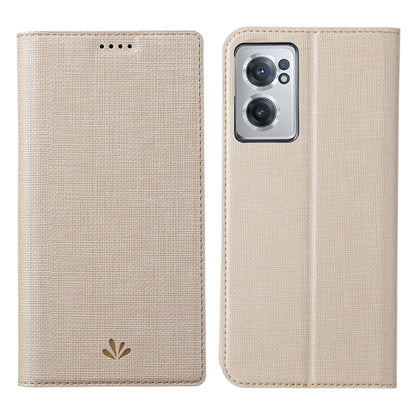 For OnePlus Nord CE 2 5G ViLi DMX Series Shockproof Magnetic Flip Leather Phone Case(Gold) by ViLi