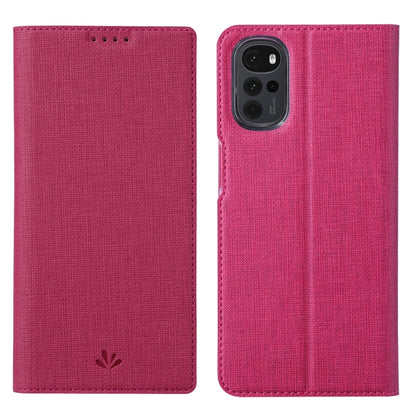 For Motorola Moto G22 ViLi DMX Series Shockproof Magnetic Flip Leather Phone Case(Rose Red) by ViLi